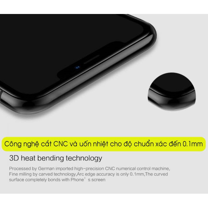 Cường lực  iPhone 11 Pro Max/ 11 Pro/ 11/ Xs Max / XR/ Xs / X  Nillkin XD+ Full màn hình - Hàng Chính Hãng