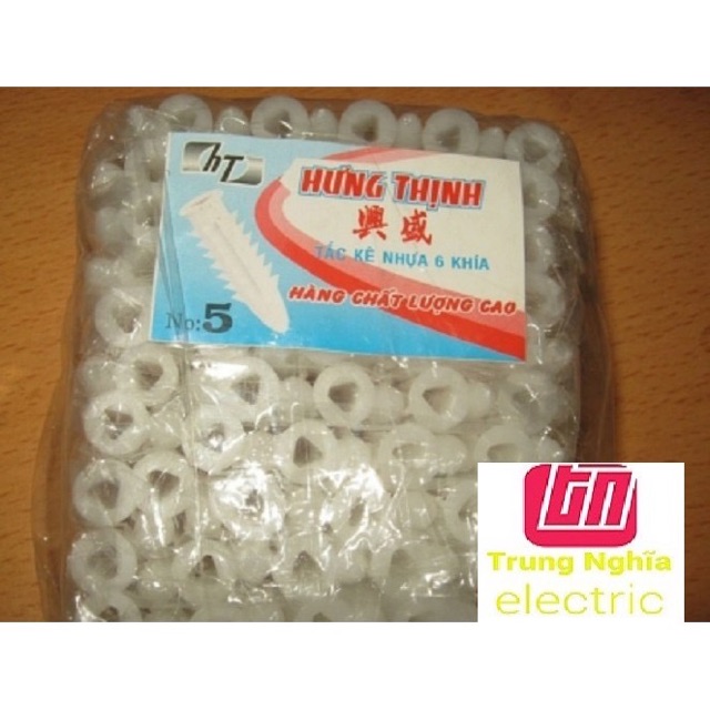 Tắc Kê Nhựa Đóng Tường Bắt Vít 3p - 4p - 5p - 6p - 7p