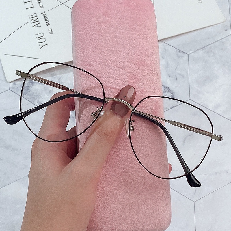 Mắt Kính Cận Thị Gọng Màu Xanh Dương Nhạt Cho Nam Nữ