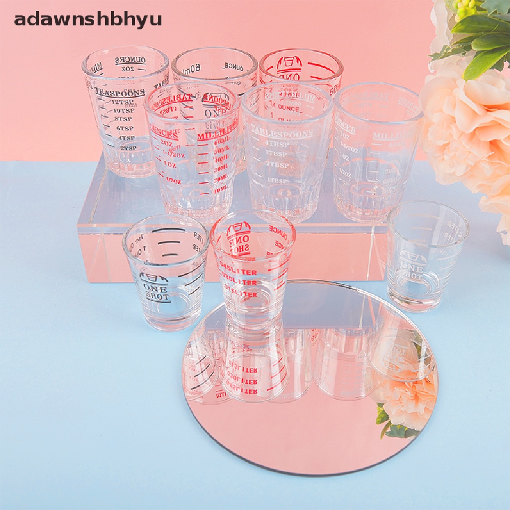 [adawnshbhyu] Cốc Thủy Tinh Dày Đong Hình Ảnh ounce espresso