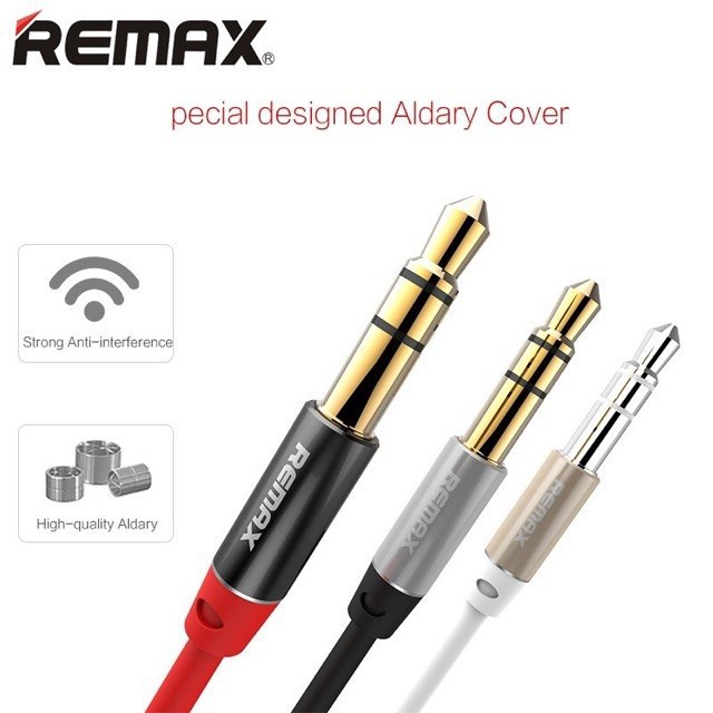 Cáp Âm thanh Audio 2 đầu chuẩn Jack cắm 3.5mm thương hiệu REMAX dài 1m RL-L100 ( Màu Đen, Đỏ, Trắng )