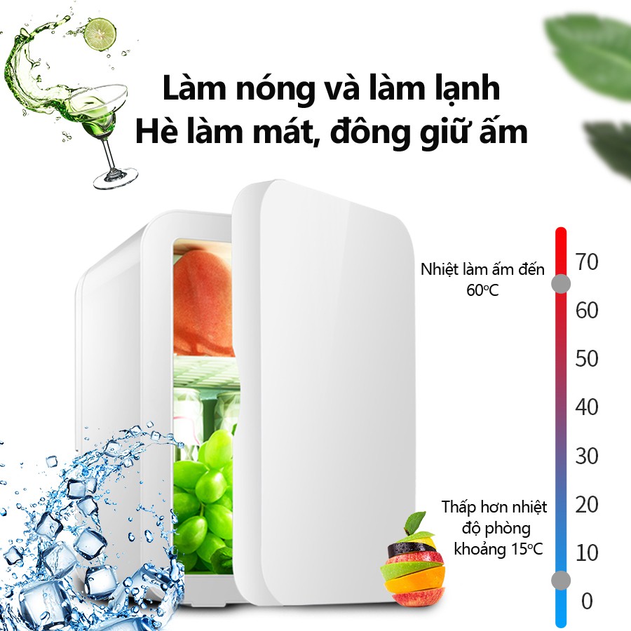 Tủ lạnh mini 8L dùng trên xe oto hoặc gia đình, vừa làm lạnh vừa làm ấm  vinhthuan.shop