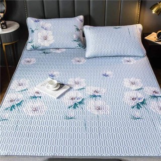 [mẫu 2021] Ga lạnh/chiếu điều hòa cao su non TENCEL họa tiết kèm vỏ gối