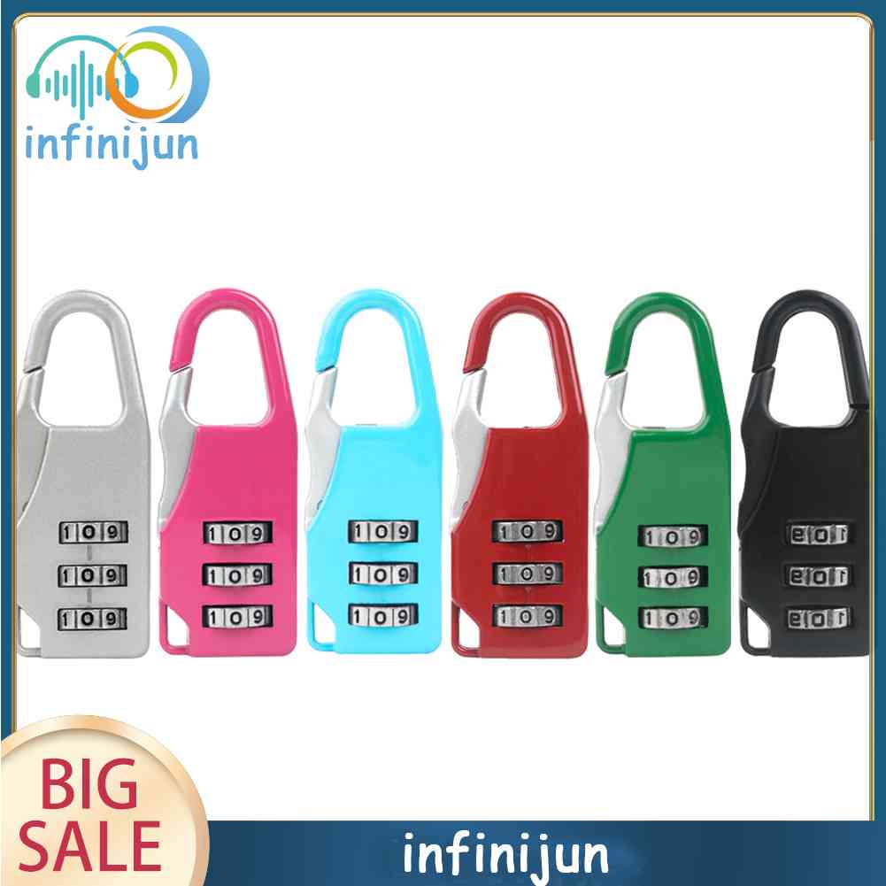 Ổ Khóa Hành Lý Mini 3 Chữ Số Bằng Hợp Kim Kẽm