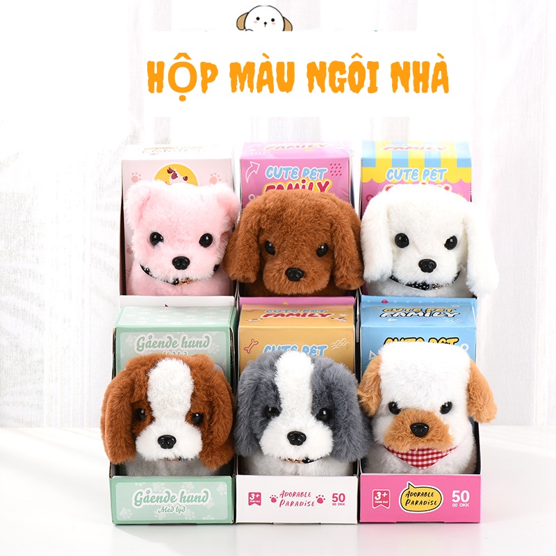 Đồ Chơi Chó Cún Con Biết Sủa Quẫy Đuôi Phát Nhạc Thông Minh Tự Động Đa Năng Cho Bé Hamiha-ĐC33