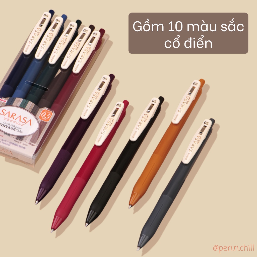Bút Gel Sarasa Vintage Gel Pen - Cỡ Ngòi 0.5mm