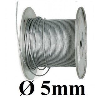 Dây cáp thép mạ kẽm Ø [ 5mm ] dài 1 mét – 1000 mét