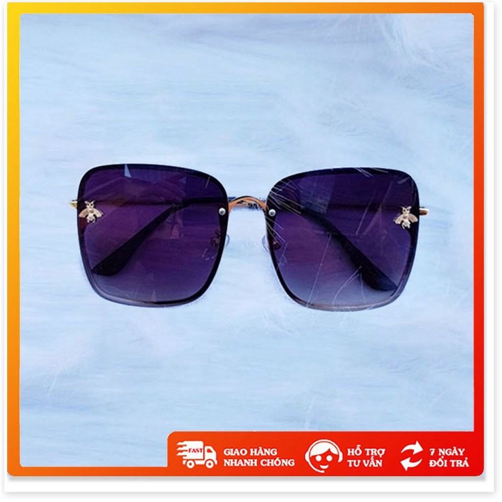 Mắt kính mát nữ gọng vuông hình con ong độc lạ sang trọng | BigBuy360 - bigbuy360.vn