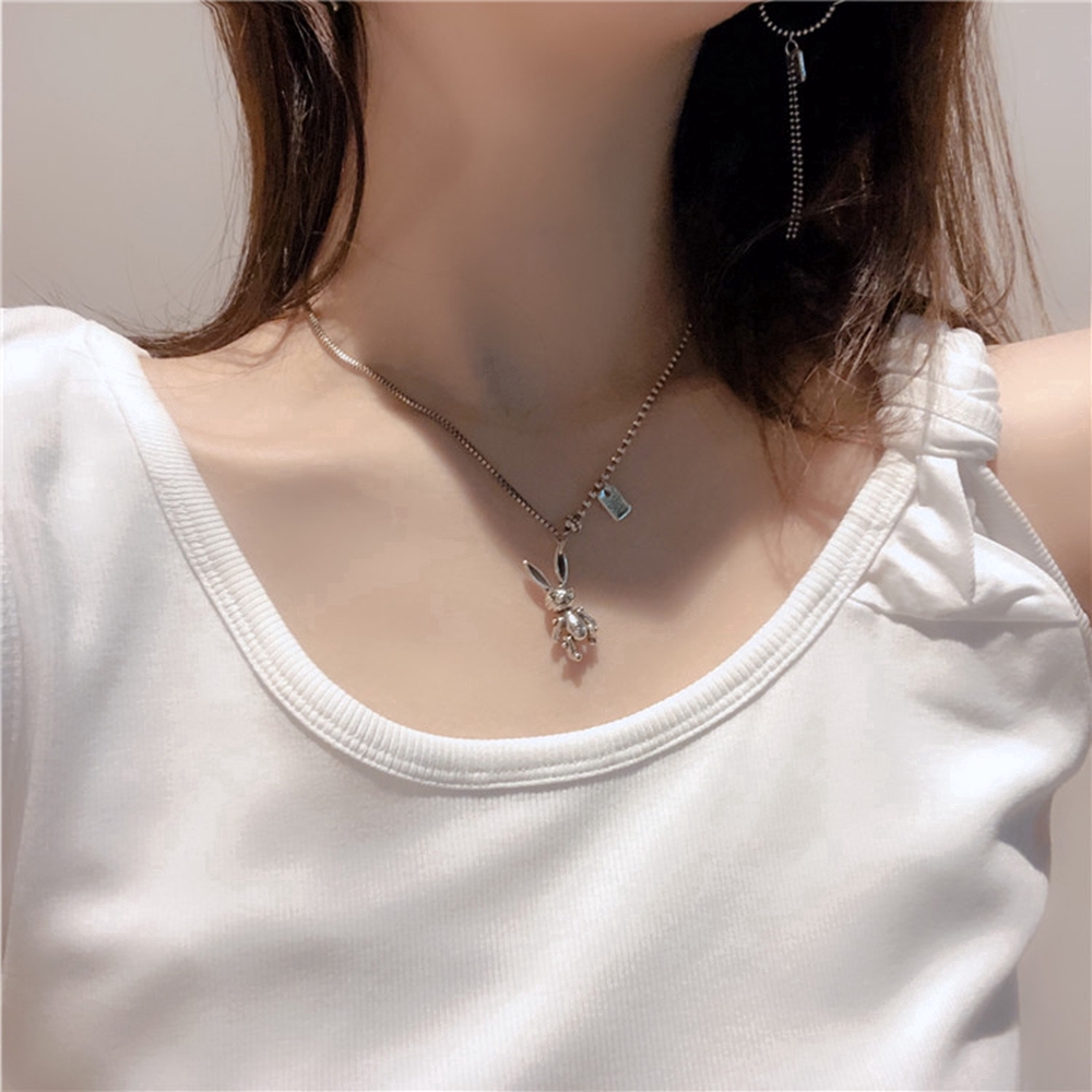 Vòng Cổ Choker Mặt Hình Gấu / Thỏ Phong Cách Hàn Quốc