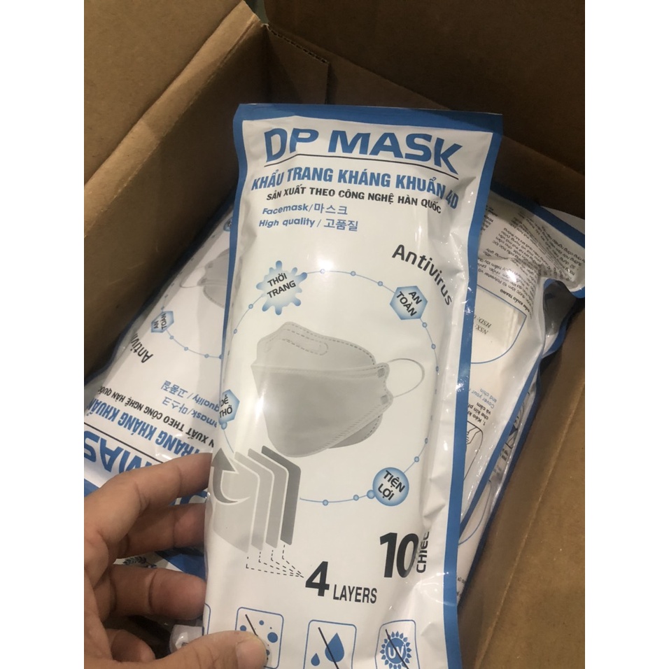 [1 thùng 300 cái)( 30 túi)]Khẩu Trang 4D DP Mask Chuẩn Hàn Quốc (anthudogiadung)