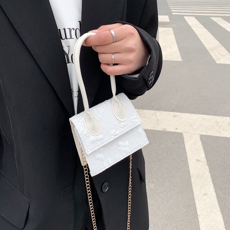 Túi Xách Đan Lát Hình Vuông Thời Trang Cho Nữ