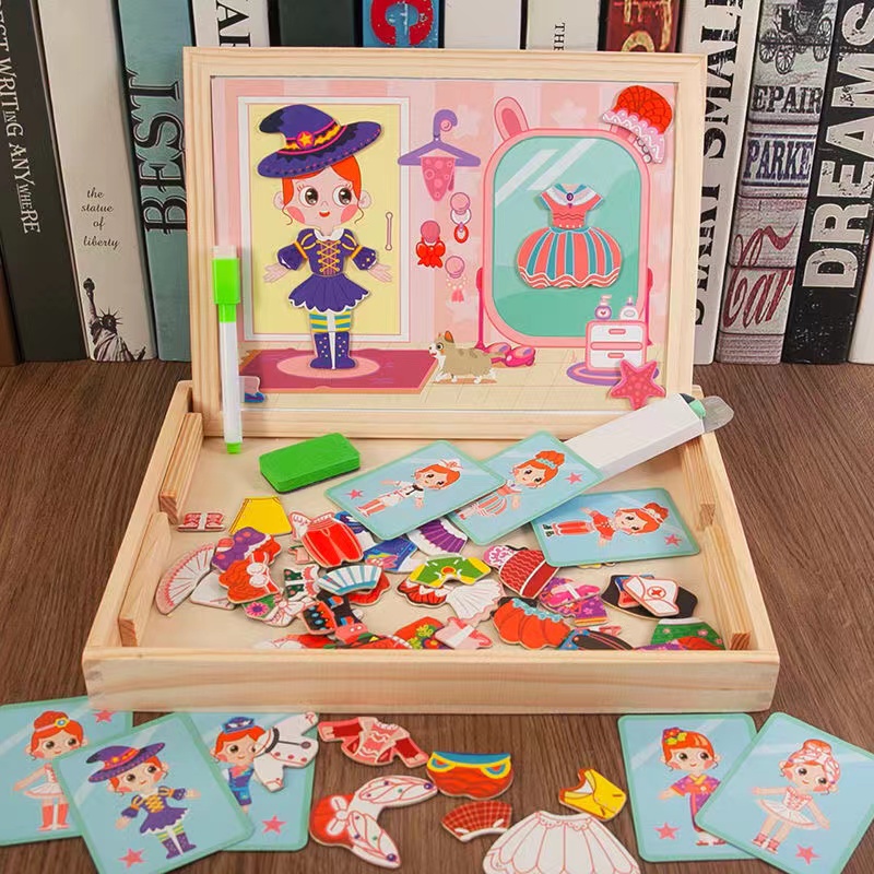 Đồ chơi trẻ em bé gái ghép hình nhà thiết kế thời trang - trò chơi giáo dục phát triển trí não cho bé