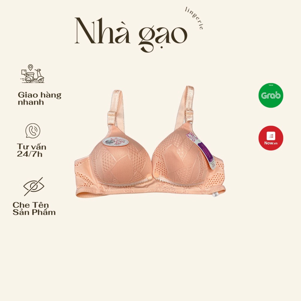 Áo lót ngực bầu cho bé con bú LỤA TĂM không gọng nâng ngực đồ lót chip bà bầu