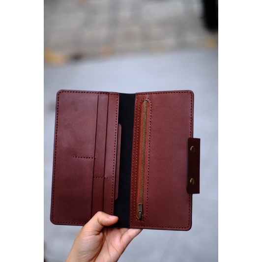 VÍ DÀI DA BÒ THẬT_HANDMADE