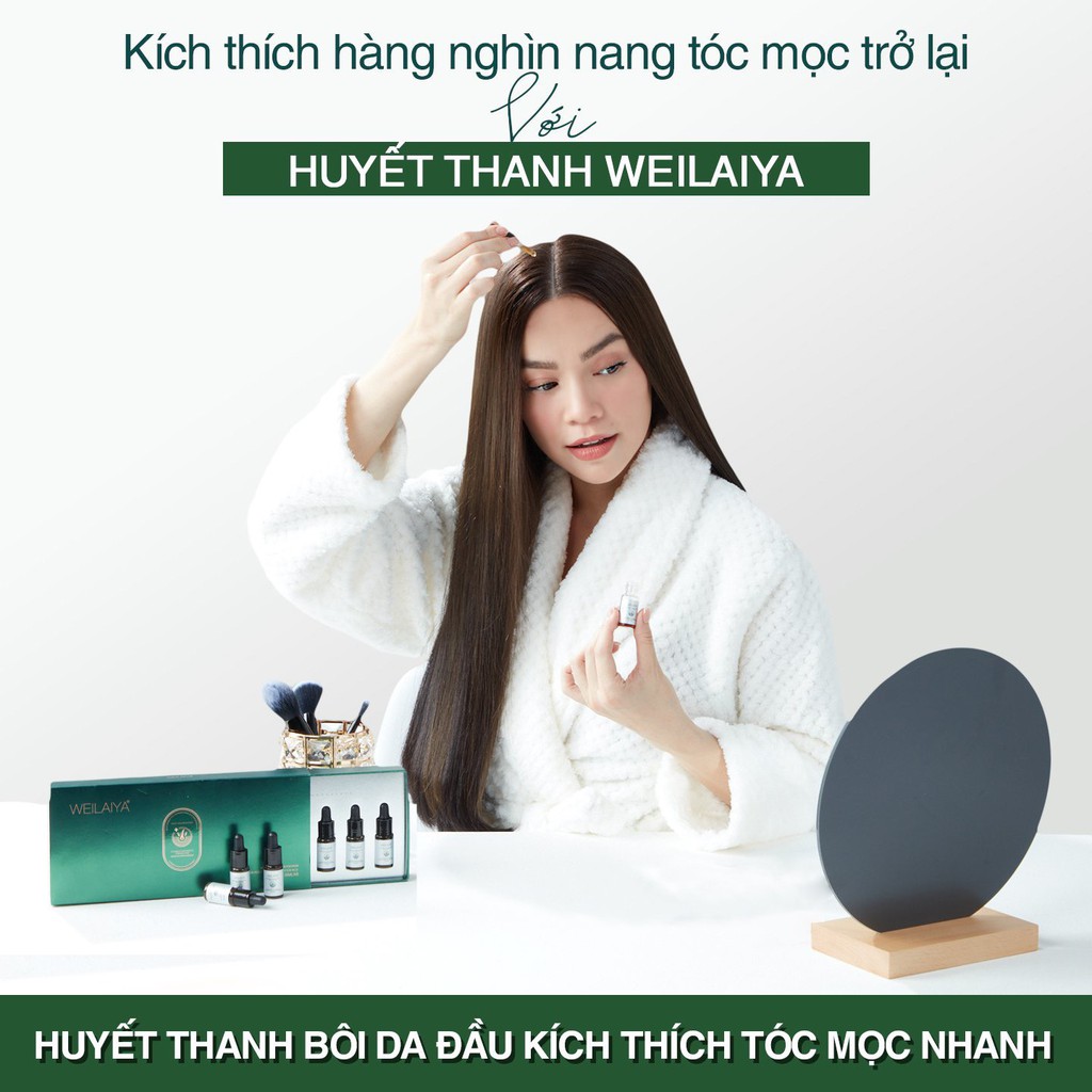 Huyết thanh serum mọc tóc Weilaiya kích mọc ngăn rụng tóc combo 3 chai