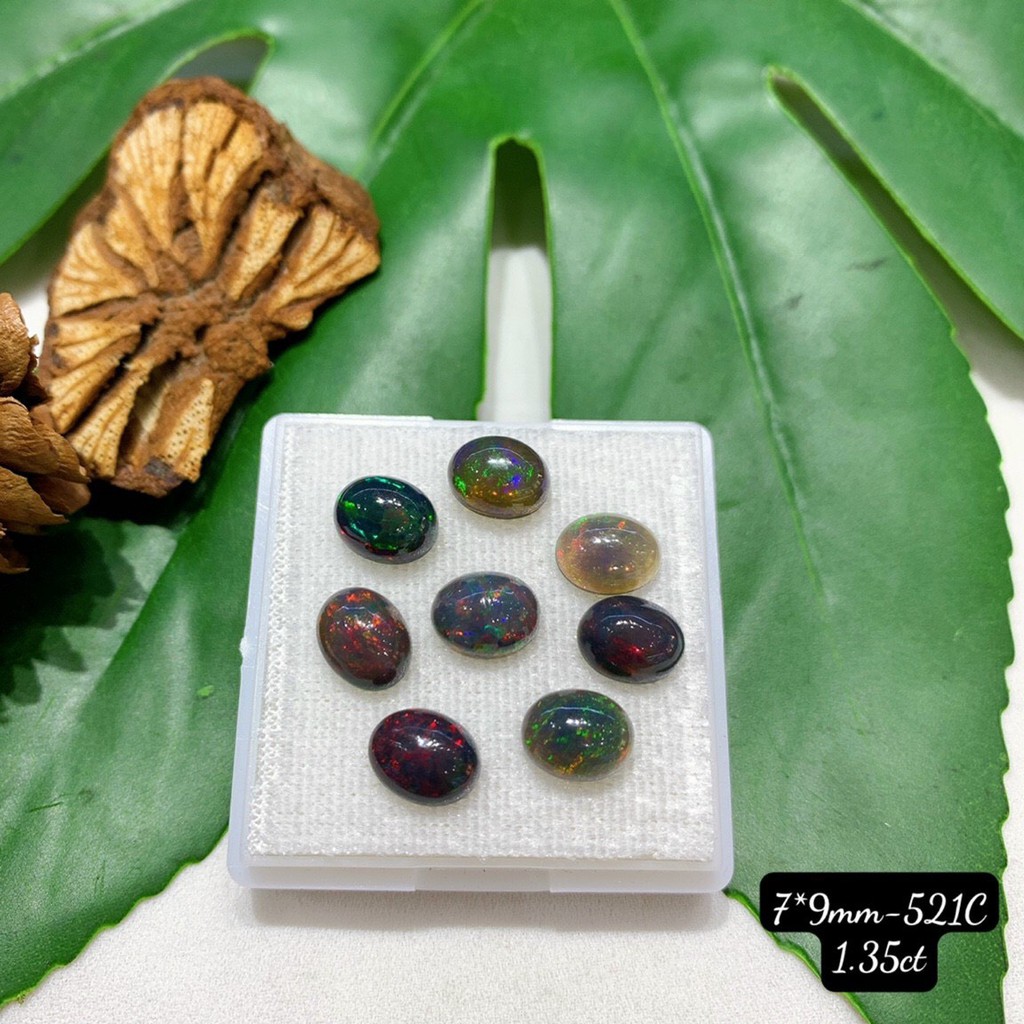 Mặt Đá Opal OVAL Xanh Đen Vừa Cập Bến Đủ Size 5*7-9*12mm