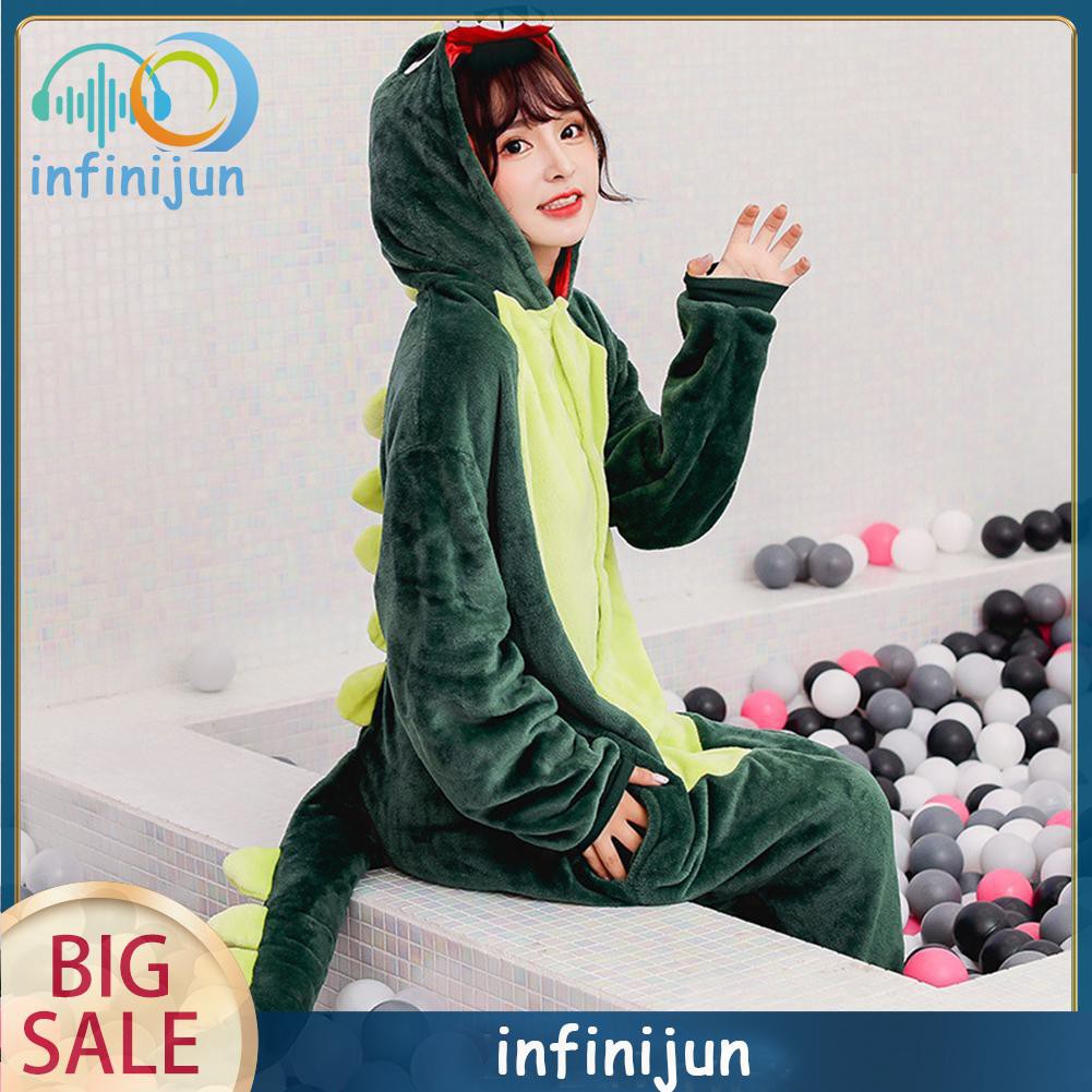 Bộ áo liền quần thiết kế hình khủng long unisex