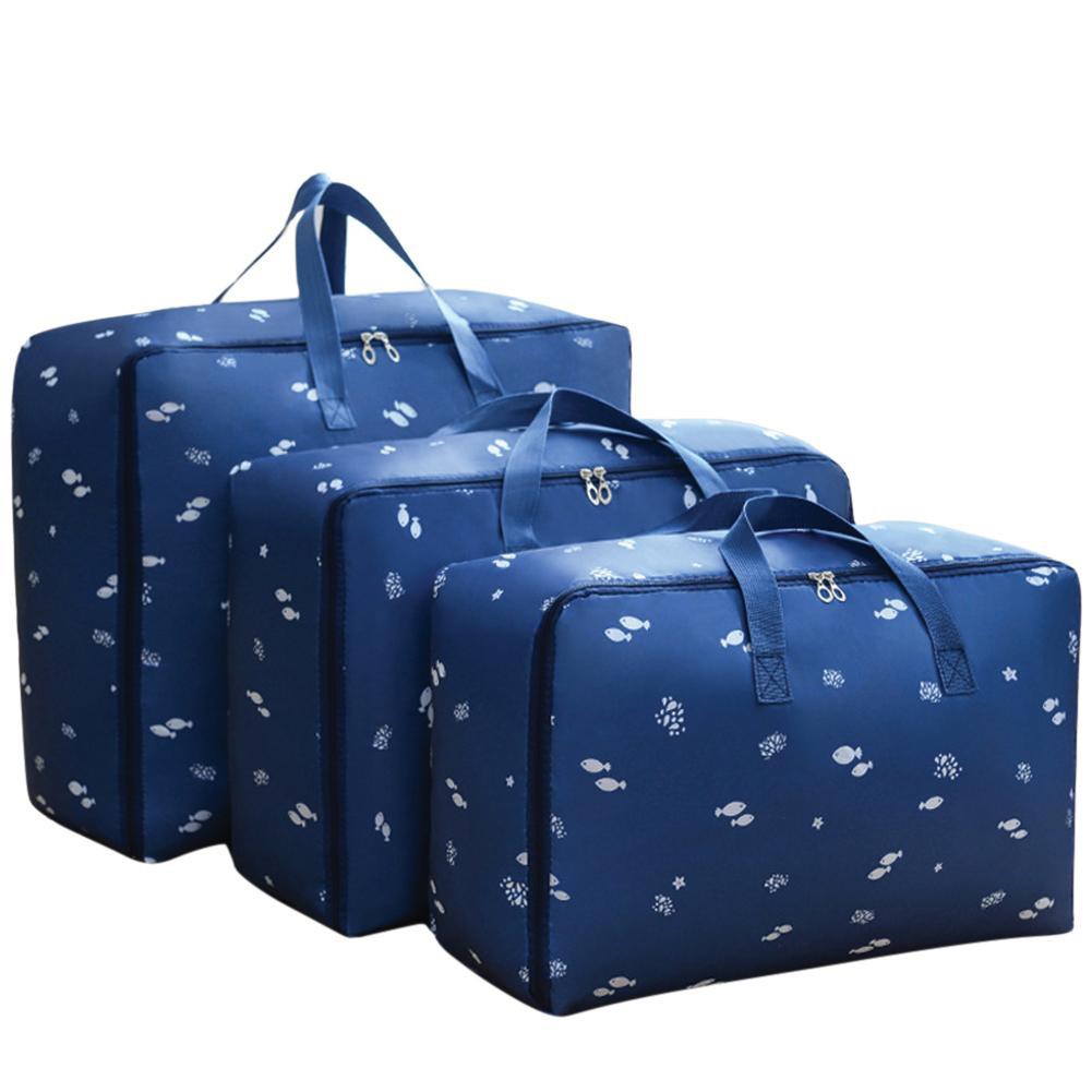 [Combo 3 Túi] Túi đựng chăn màn quần áo chống thấm bền đẹp Oxford màu xanh tím than
