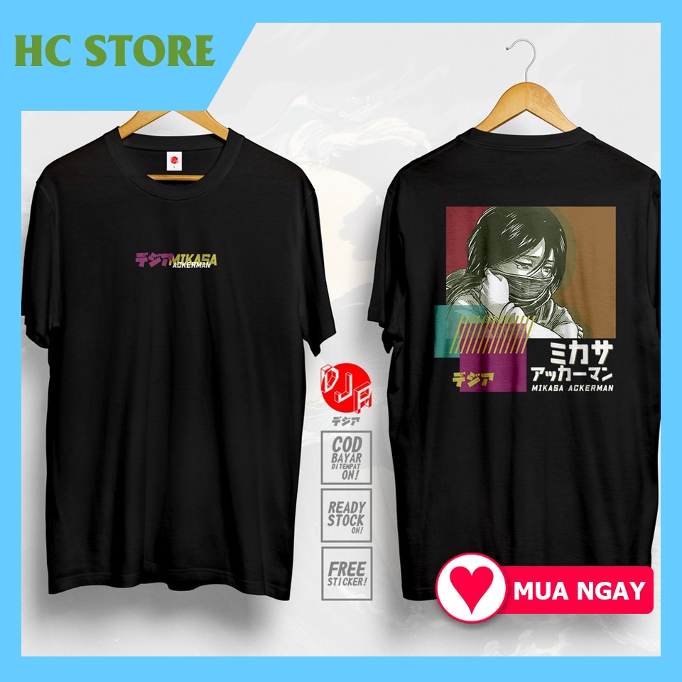 Áo thun Attack on Titan anime manga Titan khổng lồ - Eren - Mikasa  - Levi Ackerman - Eldian độc đẹp 4 mẫu HOT