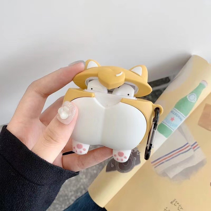 Case airpods 2 3 pro Mông shiba siêu đáng yêu 1123
