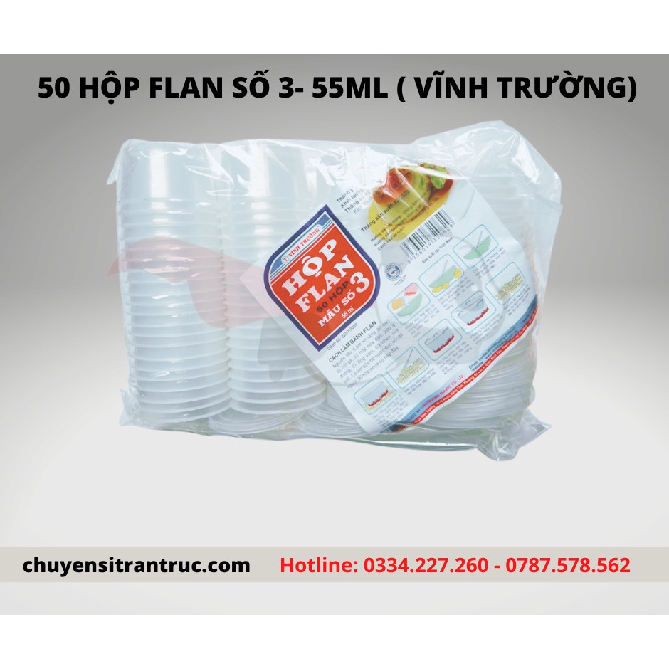 Lốc 50 Hũ Hộp Khuôn Bánh Flan Vĩnh Trường Số 0,1,2,3 và Hình Trái Tim Giá Xưởng