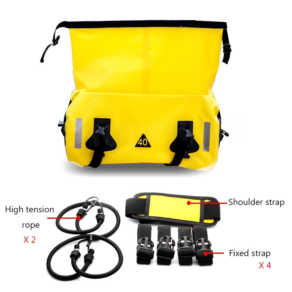 Túi Đựng Hành Lý Chống Thấm Nước 40L/60L/80L Gắn Đuôi Xe Mô Tô/Du Lịch