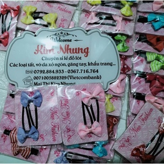 sét 2 kẹp tóc nơ
