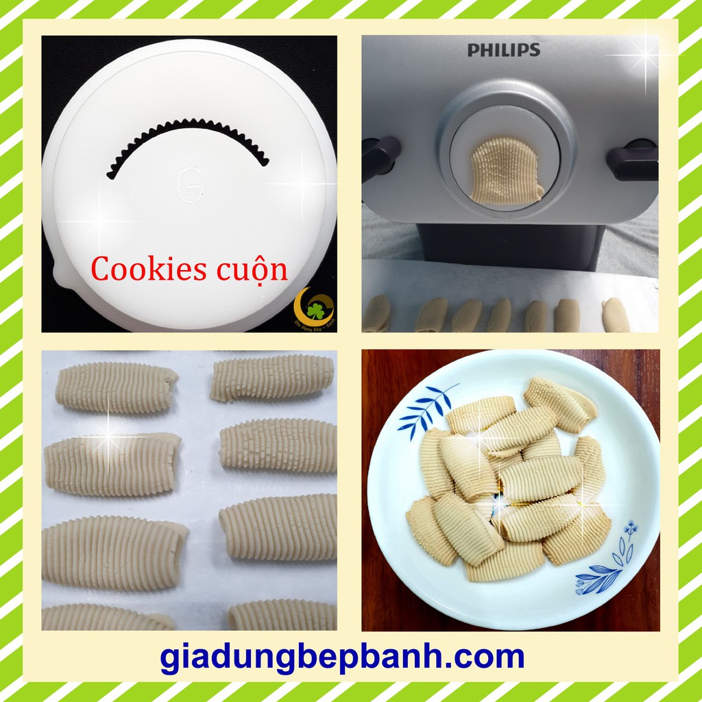 Khuôn cookies cuộn dùng cho máy làm mì Philips