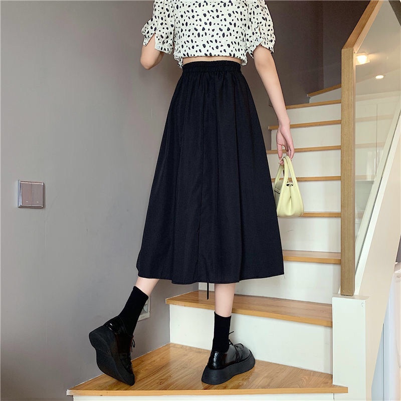 Chân Váy Chữ a Lưng Cao Dáng Ôm Họa Tiết Nơ/ Trái Tim Màu Trắng Thời Trang Xinh Xắn Cho Nữ