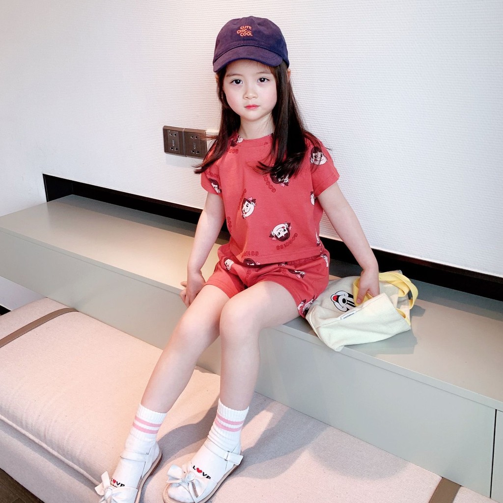 Đồ bộ cho bé gái bộ cotton cộc tay phông thun mềm mịn họa tiết hoạt hình SEKA KIDS - 2103.13.CS122