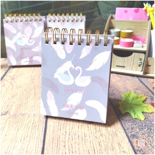Sổ Kế Hoạch Lò Xo 100 Ngày - 100 Days Daily Planner Notebooks - Thiên Nga (10.6 x 12.4 cm) - mẫu 4