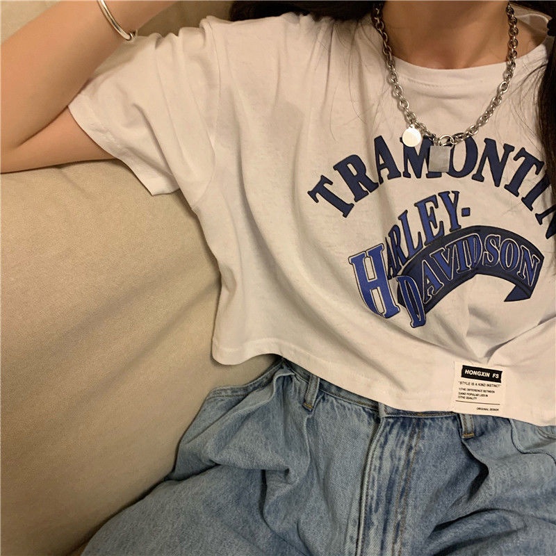 Áo Thun Tay Ngắn Cổ Tròn In Họa Tiết Đơn Giản Thời Trang Cho Nữ áo phông nữ  JL-TX-42