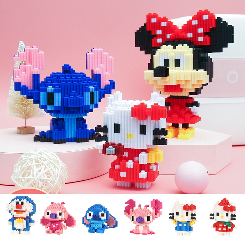 Bộ Lắp Ráp Lego Hello Kitty, Stitch, Doraemon