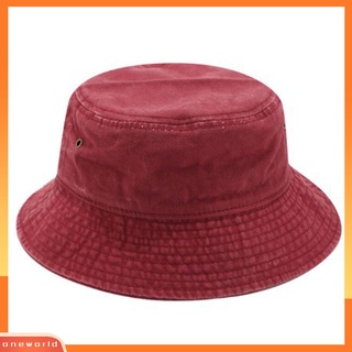 Mũ Bucket Denim Màu Trơn Chống Nắng Cho Nam Và Nữ