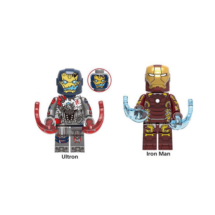 Bộ 2 nhân vật minifigures Iron Man và Ultron X0267