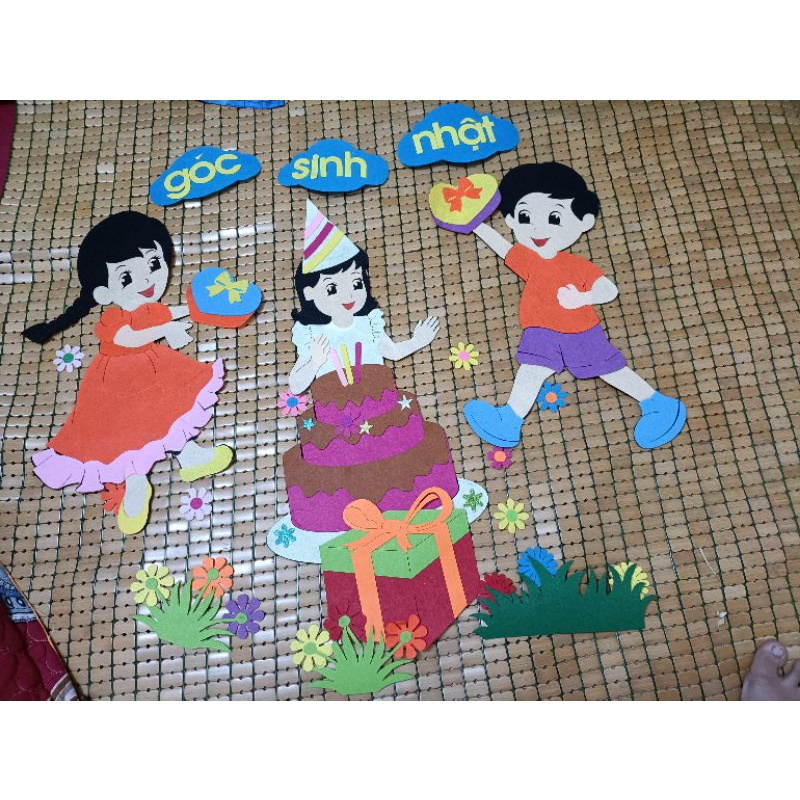 góc nỉ trang trí mầm non