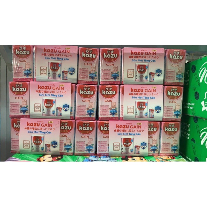 combo 6 vỉ sữa bột pha sẵn Kazu gain 100ml