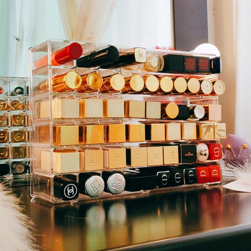 Hộp đựng mỹ phẩm cỡ lớn bằng acrylic trong suốt tiện dụng