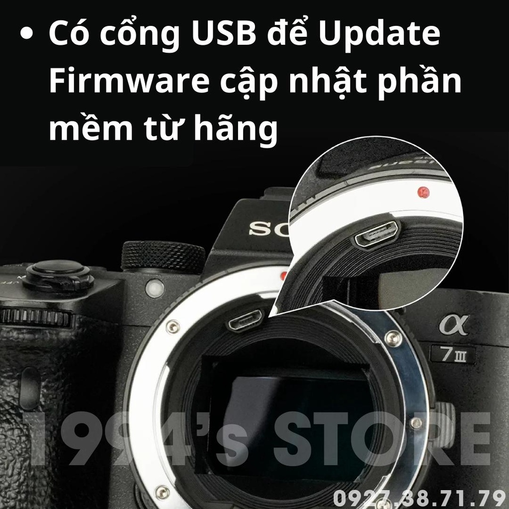 Ngàm chuyển từ Canon sang Sony 7Artisans EF - SE - Best adapter for Sony E-mount - Dùng lens Canon EF gắn trên body Sony
