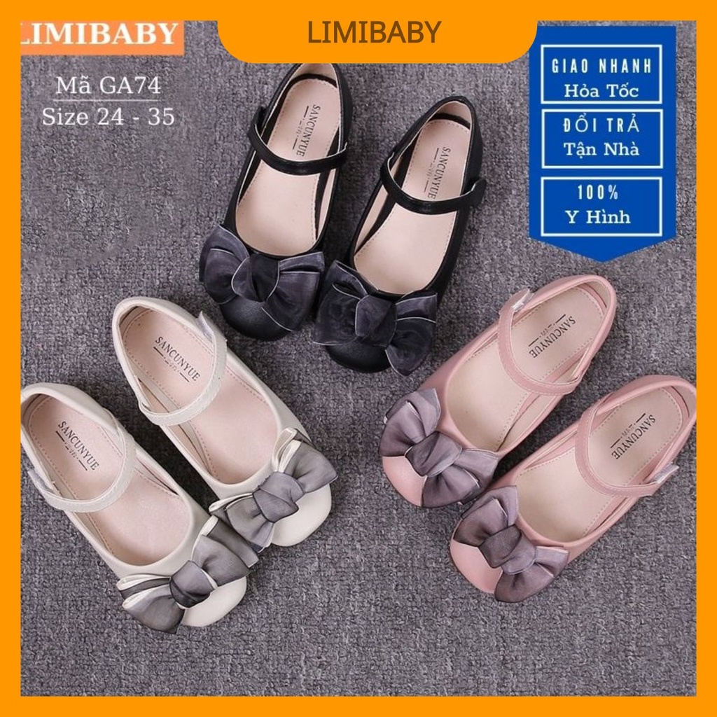 Giày búp bê có quai thời trang LIMIBABY chất liệu da cao cấp Hàn Quốc cho bé gái 2, 3, 4, 5, 6, 7, 8, 9, 10 tuổi GA74