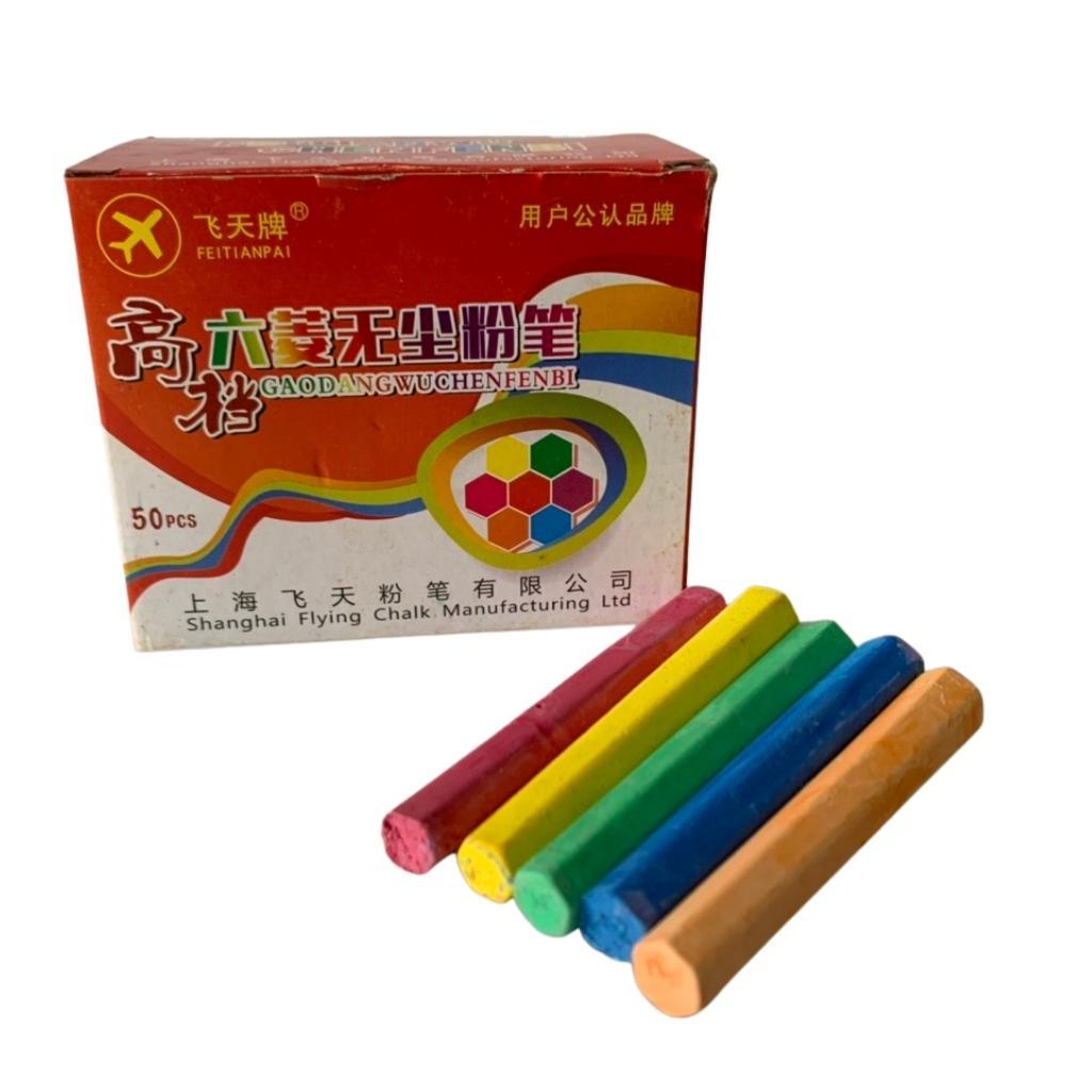 Phấn viết bảng, Phấn lục giác thanh đậm dùng trang trí bảng họp, tổng kết cuối năm, luyện viết bảng
