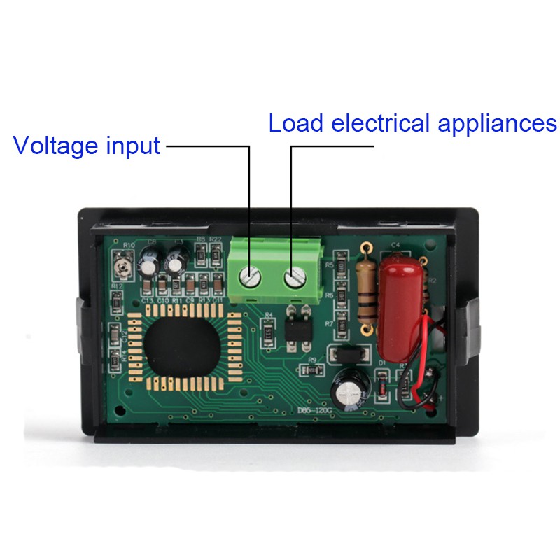 Hai dây AC 80-500V LCD Vôn kế Đầu kỹ thuật số Hiển thị kỹ thuật số AC Vôn kế LCD Hiển thị đồng hồ đo điện áp