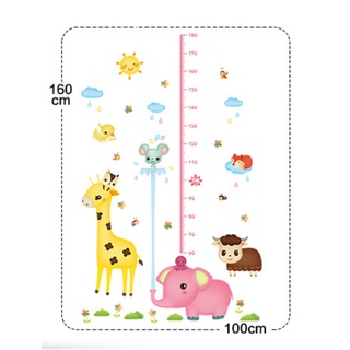 Decal dán tường Thước đo - Voi Hồng ( MS019 )