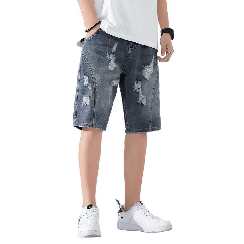 Quần Short Denim Ống Rộng Thời Trang Cá Tính Cho Nam