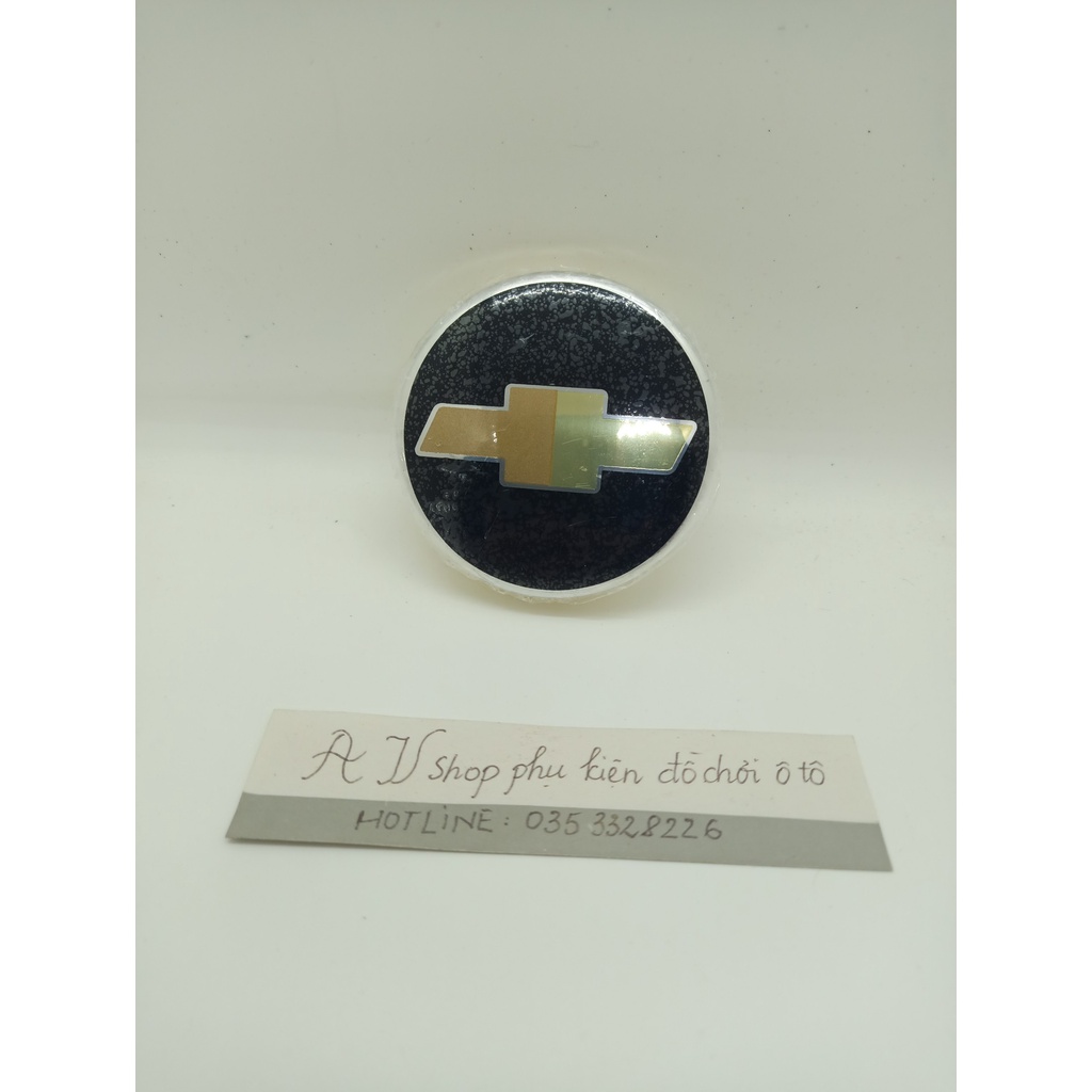 Logo chụp mâm bánh xe ô tô Chevrolet có đường kính lỗ lắp 63mm