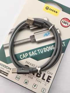 Cáp Titan USB-C đèn Led tự ngắt CT08