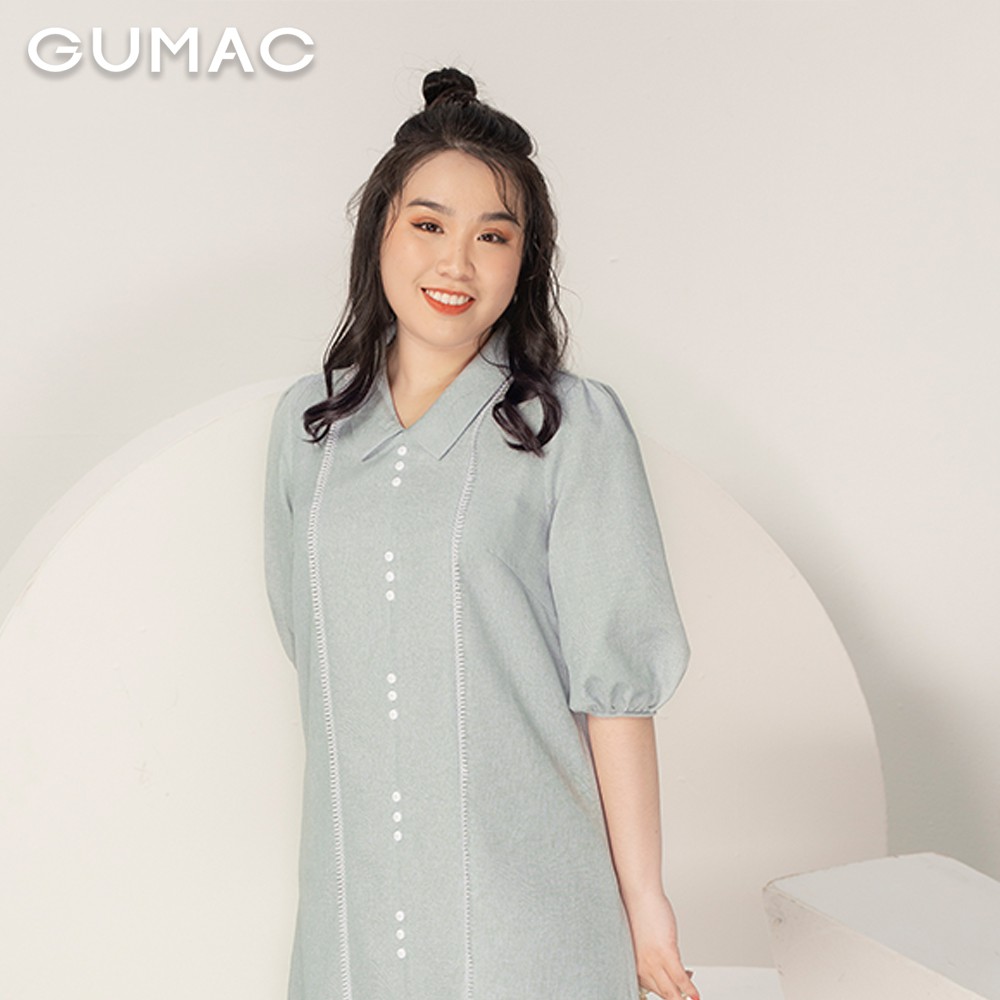 [Mã WABRGU100 giảm 15% đơn 249K tối đa 100k] Đầm nữ oversize đăng ten GUMAC DA962