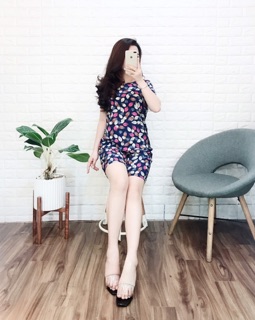 Bộ mặc nhà vải lanh Hàn.