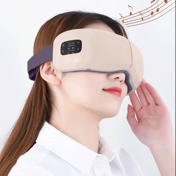 Máy Massage Mắt - Hỗ Trợ Giảm Đau Mỏi Mắt, Xoa Bóp Thư Giãn Đôi Mắt, 5 Chế Độ Đa Dạng, 3 Túi Khí Masssage, Chất Liệu ABS