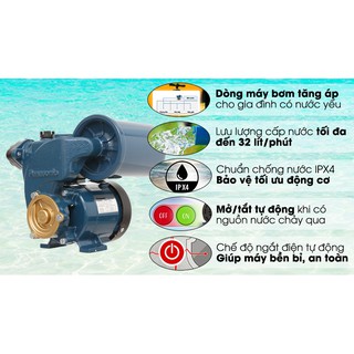 [Panasonic] Máy Bơm Nước Tăng Áp A-130JAK